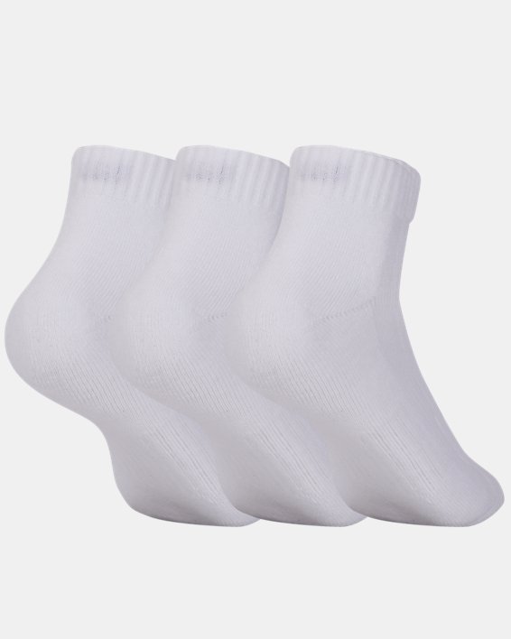 Unisex UA Core Low Cut 3-Pack Socks in White image number 3